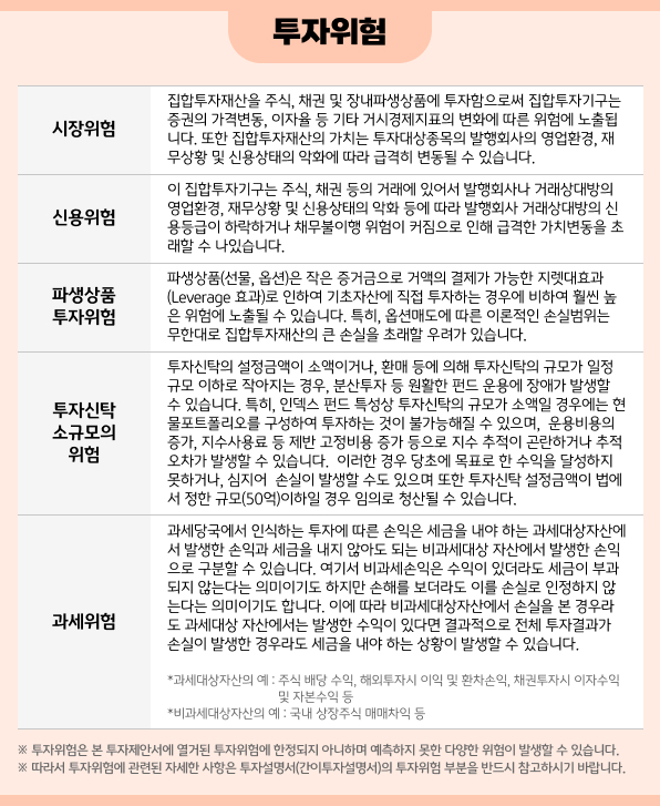 KB스타 코스닥150 인덱스 펀드 투자 위험